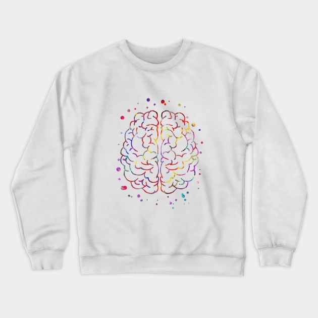 Brain anatomy Crewneck Sweatshirt by RosaliArt